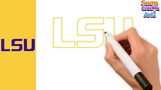 How To Draw LSU Tigers Logo