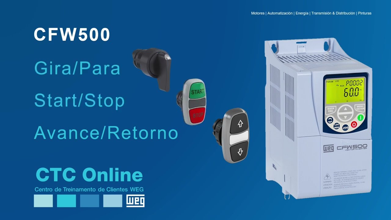 CFW500: Funciones Gira/Para, Start/Stop y Avance/Retorno