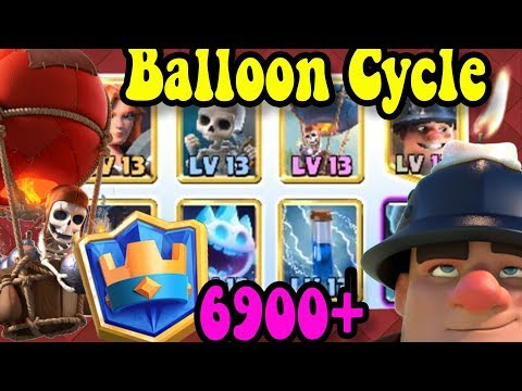 [Off Meta] Balloon miner Cycle 🏆 6900 gameplays - clash Royale