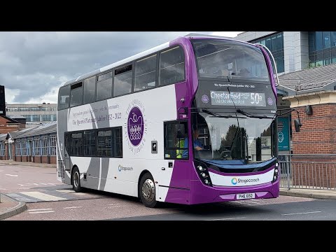 Stagecoach chesterfield 11125 Leaving Sheffield interchange