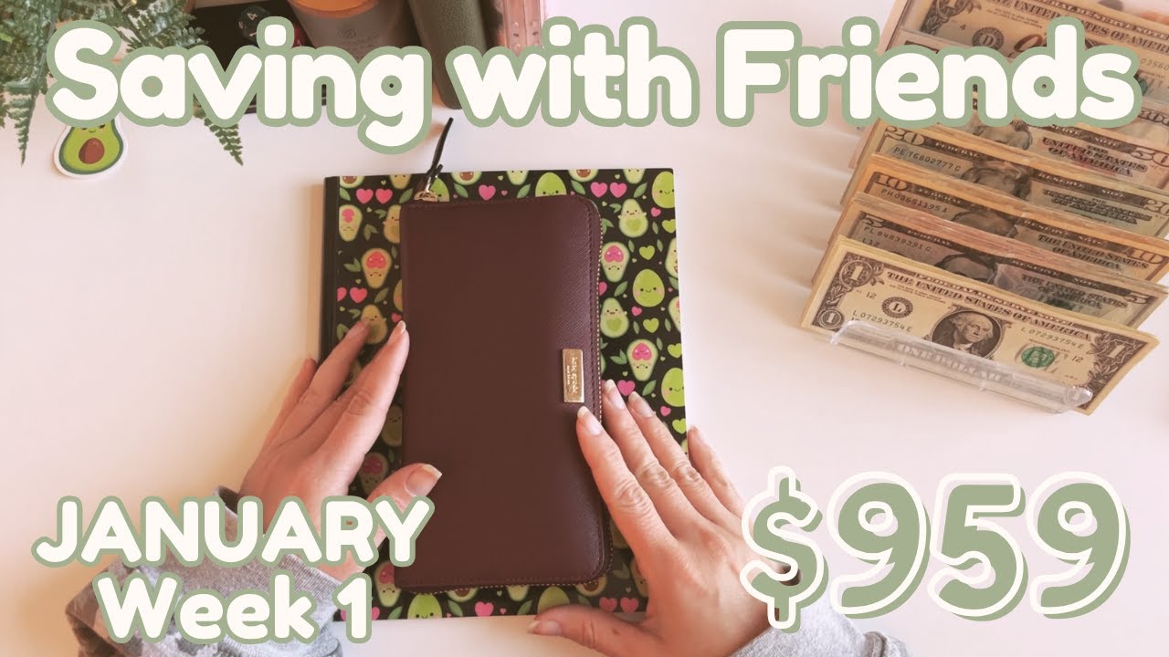 🥑 Sunday Saving With Friends + Bills Binder $959 | January Week 1 | Single Mom Income