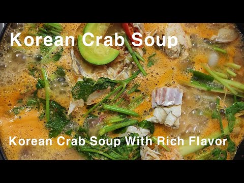 Sopa de caranguejo cheia de carne de caranguejo Sopa de caranguejo coreana [ Kkotgetang ] 꽃게탕