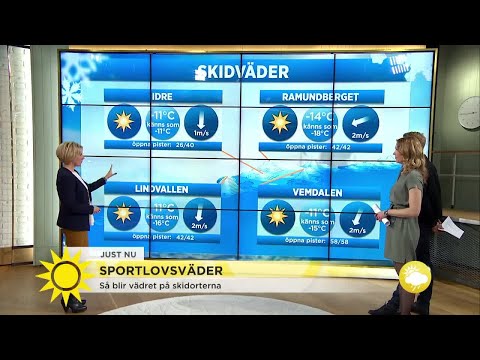 Så blir sportlovsvädret - Nyhetsmorgon (TV4)