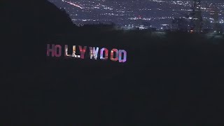 Hollywood sign lit up for &quot;Culture&#39;s Biggest Night&quot;