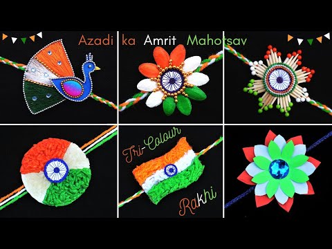 DIY : Indian Tricolour Rakhi| 6 Easy Rakhi making Ideas for Competition| Rakhi Tutorial 2024