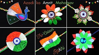 DIY : Indian Tricolour Rakhi| 6 Easy Rakhi making Ideas for Competition| Rakhi Tutorial 2024