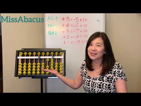 Abacus Mental Arithmetic Ep.6 - 10's rules : +5,+4,+3,+2,+1 (中文 sub)