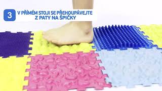 Masážna ortopedická podložka Puzzle Mix 10 prvkov