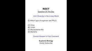 NEET Biology MCQ Diversity in the Living World Class 11 #shorts #biology #neet