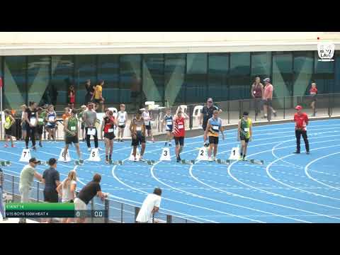U15 Boys 100m Heat 4: 2021 State Combined Events Championships // LAVicTV