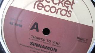 Sinnamon  - Thanks to you. 1982 (12