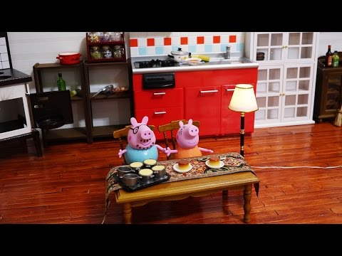 RE MENT Mini Food Roll calibration Bell and pudding リーメント ミニチュアロールキャベルとプリン peppa pig Toy Video