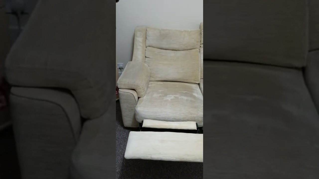 2 seater electric recliner fabric sofa