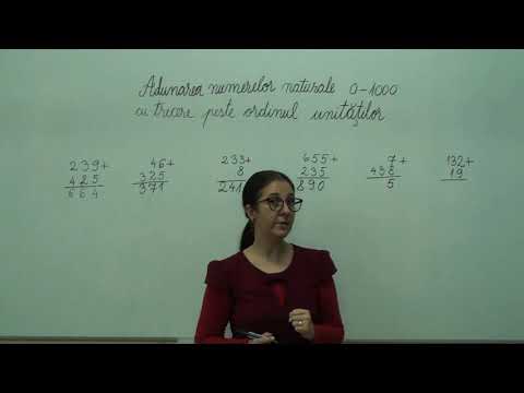 Exerciții cu adunarea numerelor 0-1000 cu trecere peste ordinul unităților