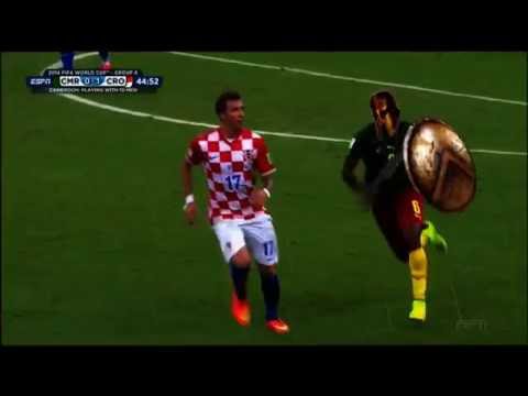 Song vs Mandzukic - ( Sparta ) Cameroon - Croatia 0:4 Red card - foul