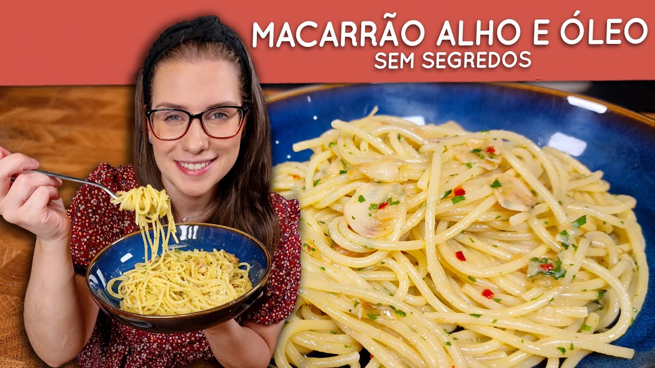 Pronto em 10 minutos, macarrão alho e óleo delicioso!