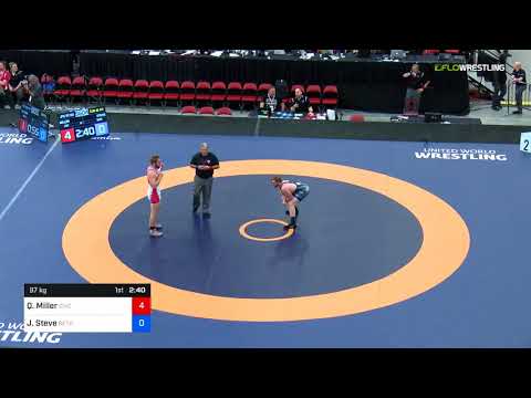 2018 Marine Corps US Open/UWW Junior Freestyle 97 Con 16 #2 - Quinn Miller (CWC) Vs. Joe Steve (Be