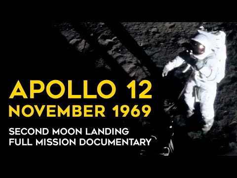 Apollo 12 Full Mission (part 1) - Launch, Landing, First EVA, Documentary, HD, restored