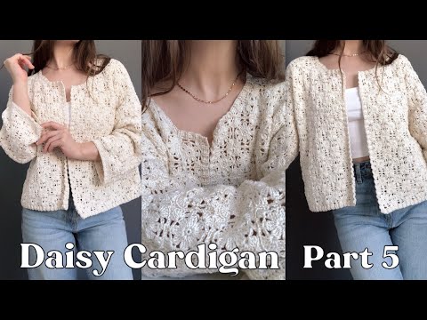 Häkel-Cardigan TEIL 5 🌸🩷 Wie man Ärmelbündchen und Halsausschnitt häkelt✨