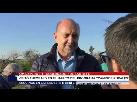 04 08 23 OMAR PEROTTI   GOBERNADOR DE SANTA FE   VISITÓ THEOBALD EN EL MARCO DEL PROGRAMA ''CAMINOS