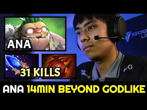 ANA Beastmode PUDGE — 14min Beyond Godlike 31 Kills Dota 2