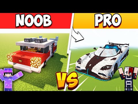 NOOB Vs HACKER : I Cheated In a Super Car Build Challenge 😂