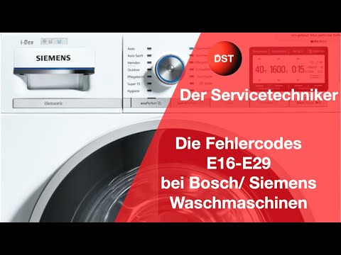 Die Fehlercodes bei Bosch/ Siemens/ Constructa Waschmaschinen E16-E29