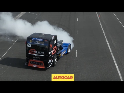 Drag race: Range Rover Sport SVR vs BTRC MAN Racing Truck Video