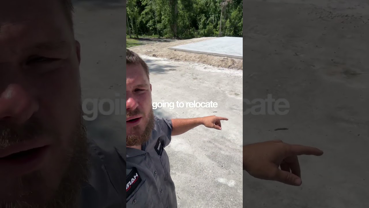 Concrete done. Next: grading, asphalt removal, water line move & lean-tos. #ShopConstruction