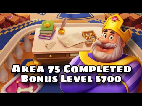 Royal Match League Area 75 Completed | Classroom Claim Bonus Level 5700 - Welcome New Area 76