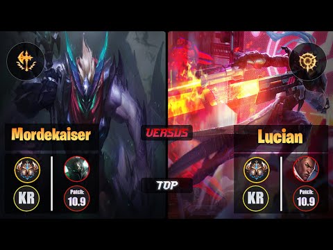 Challenger MORDEKAISER [Conqueror] (Top) VS  LUCIAN - Challenger KR Patch 10.9