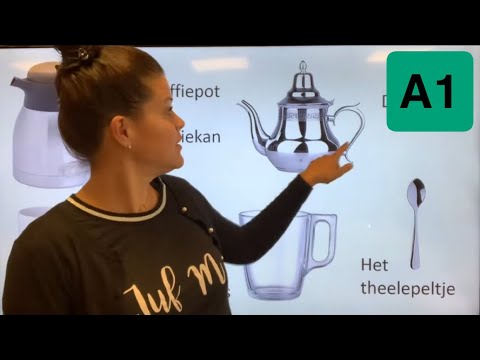 NT2 A1 LES 28 🧑‍🧑‍🧒‍🧒🚪visite🙋🏻‍♀️ga zitten🪑theepot🫖suikerklontje◻️koffie?☕️ #learndutch TC2.11