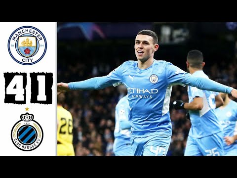 Manchester City 4-1 Club Brugge | Extended Highlights | UEFA Champions League 2021-22 Season