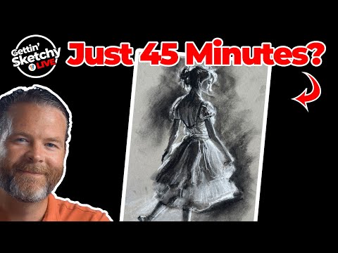 Can I Draw a Dancer LIVE in 45 Minutes? - Gettin' Sketchy