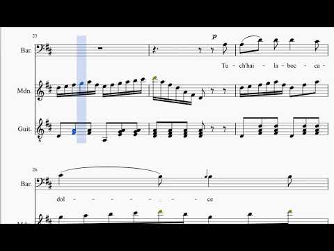 Deh Vieni alla Finestra  - Karaoke (instrumental accompaniment, lyrics and score)