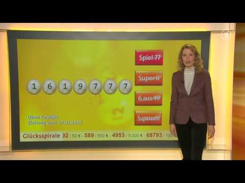 17.01.2015 - die Ziehung der Lottozahlen - ARD