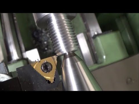 Come Fare Pezzo Meccanico Filettato Al Tornio - Video Commento - [ Machining A Part On A Lathe ]