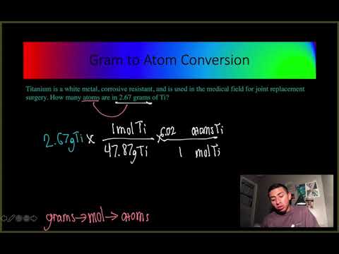 CHEMISTRY - Gram to Atom Conversion