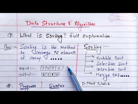 Learn Data Structure Sorting Bubble Insertion Selection Merge Quick ...