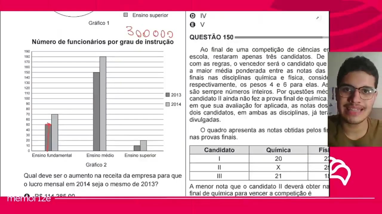 Resolução em Vídeo — Questão 153 ENEM 2014
