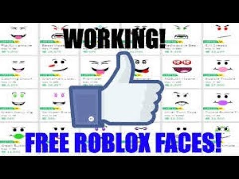 How To Get Free Face On Roblox - roblox free faces how to get free face on roblox 2019