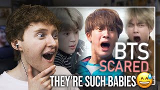 THEY'RE SUCH BABIES! (BTS Scared Moments | Reaction)