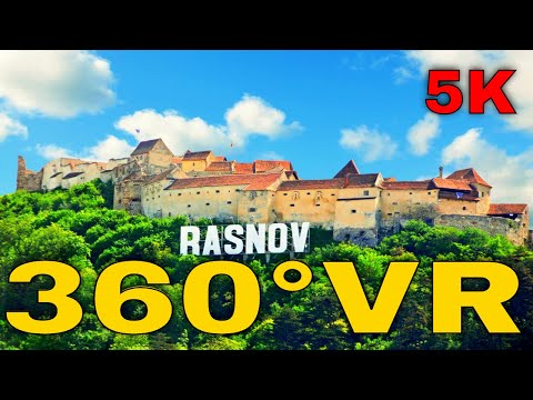 360° VR Rasnov Citadel Walking Tour of Fortress Visiting Romania Cetatea 5K 3D Virtual Reality HD 4K