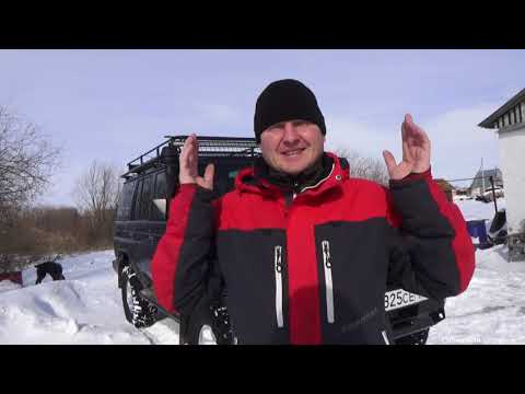 Пробиваемся на ниве через снега. Искали рыбу камерой. Забрал Крузака с ремонта.........