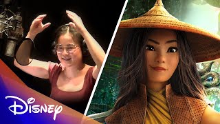 The Cast of Raya and the Last Dragon in the Recording Booth | Disney video