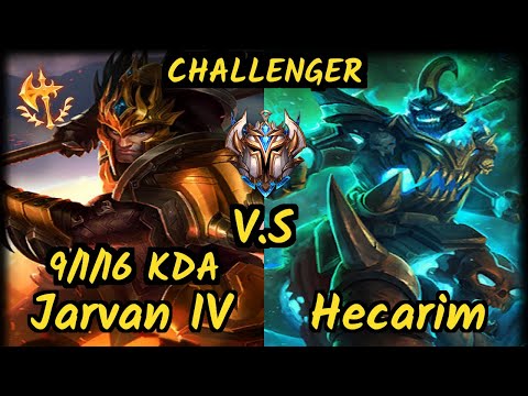 Kirei (JARVAN IV) vs HECARIM - 9/1/16 KDA JUNGLE CHALLENGER GAMEPLAY - EUW