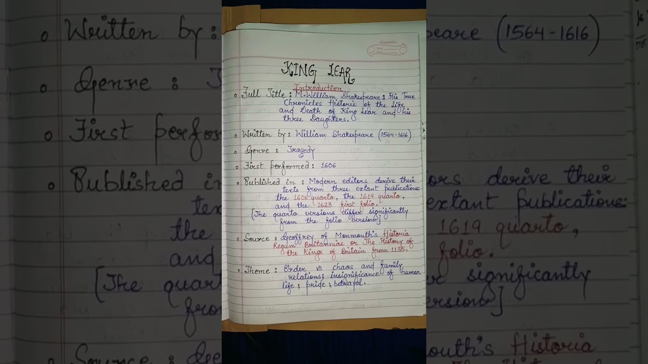 KING LEAR by Shakespeare (Introduction)#williamshakespeare #tragedy