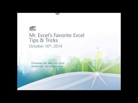 MrExcel's Favorite Excel Tips and Tricks