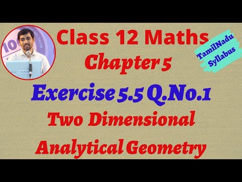 Class 12  Maths | Exercise 5.5 Q.No.1 | Two dimensional Anaytical Geometry II