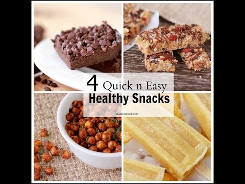 4 Delicious Healthy Snacks! Quick & Easy Recipes!